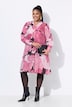 Floral Print Cupro Blend Long Sleeve Dress