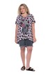 T-shirt, comfort fit, skull on leopard print