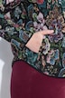 Jacquardjacke, Blüten, Piping, Rundhals, Langarm