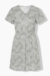 Kleid, A-Linie, Blättermuster