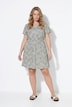 Kleid, A-Linie, Blättermuster