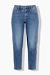 Mom jeans, naar voren verplaatste zijnaad
