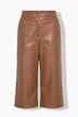 Culotte, Lederoptik, weites Bein, Komfortbund