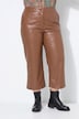 Culotte, Lederoptik, weites Bein, Komfortbund
