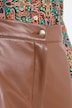 Culotte, Lederoptik, weites Bein, Komfortbund