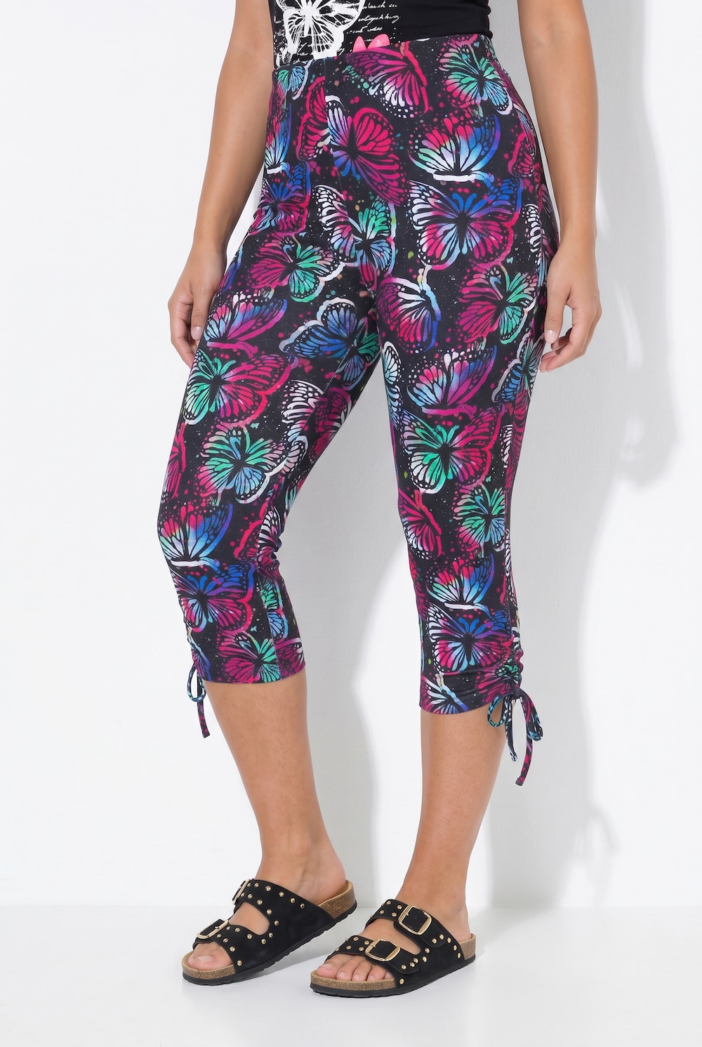 Capri-Leggings, Schmetterlings-Muster