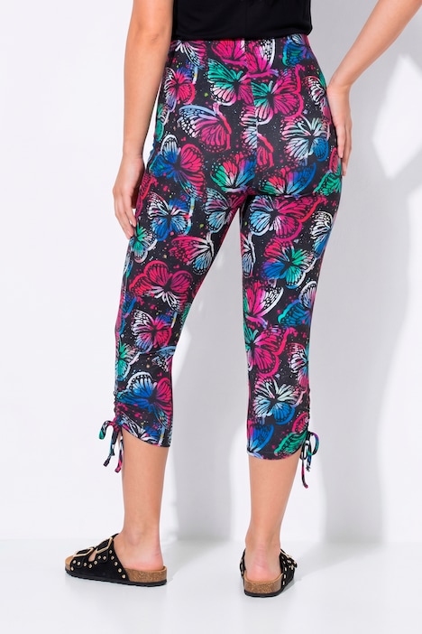 Capri-Leggings, Schmetterlings-Muster