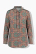Bluse, Blüten, Hemdkragen, Rüschen, Langarm
