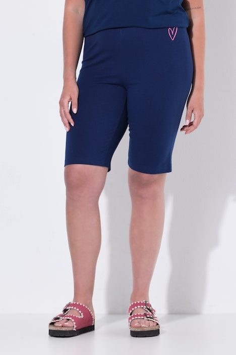 Cycliste, coupe près du corps, broderie en forme de cœur