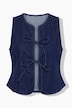 Denim bodywarmer, sluiting met strikbandje, stretchdenim
