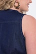 Denim bodywarmer, sluiting met strikbandje, stretchdenim