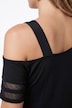 T-Shirt, A-Linie, Schulter-CutOut, Halbarm mit Mesh