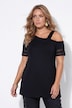 T-Shirt, A-Linie, Schulter-CutOut, Halbarm mit Mesh