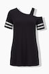 T-shirt coupe évasée, découpe sur l’épaule, manches courtes avec tulle