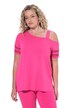 T-shirt, A-line, shoulder cut-out, short sleeve with mesh