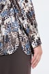 Satijnen blouse,strik, A-lijn, opstaande kraag, lange mouwen