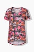 T-shirt, A-lijn, graffitipatroon, langere zoom aan de achterkant