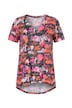 T-shirt, A-line, graffiti print, longer hem at the back