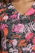 T-Shirt, A-Linie, Graffitti-Muster, Saum hinten länger