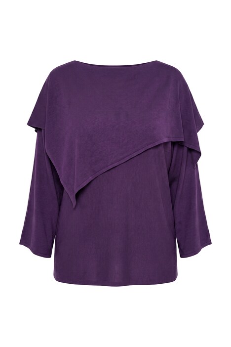 Pullover, Überwurf, Oversized, U-Boot-Ausschnitt, 3/4-Arm