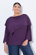 Pullover, Überwurf, Oversized, U-Boot-Ausschnitt, 3/4-Arm