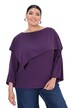 Pullover, Überwurf, Oversized, U-Boot-Ausschnitt, 3/4-Arm
