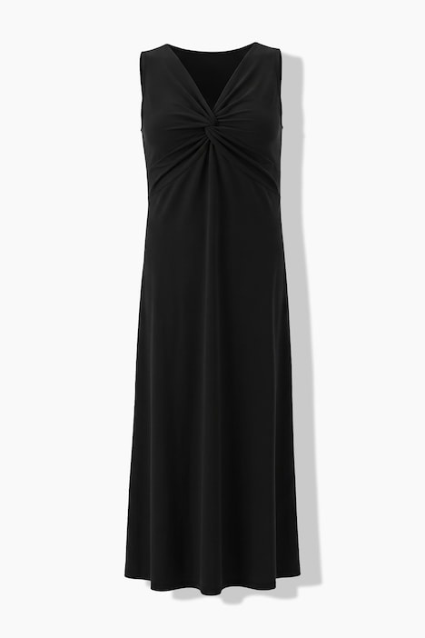Maxi-Jerseykleid, ärmellose A-Linie, Drapierung