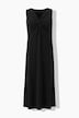 Maxi-Jerseykleid, ärmellose A-Linie, Drapierung