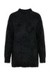 Pullover, Bouclé-Feinstrick, Stehkragen, Langarm