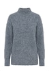 Pullover, Bouclé-Feinstrick, Stehkragen, Langarm