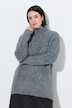 Pullover, Bouclé-Feinstrick, Stehkragen, Langarm