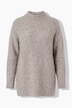 Pullover, Bouclé-Feinstrick, Stehkragen, Langarm