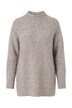 Pullover, Bouclé-Feinstrick, Stehkragen, Langarm