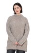 Pullover, Bouclé-Feinstrick, Stehkragen, Langarm