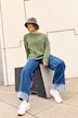 Pullover, Bouclé-Feinstrick, Rundhals, Langarm
