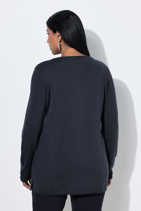 Pullover, Seidenmix, U-Boot-Ausschnitt, Langarm