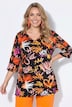 Cold Shoulder Shirt, A-Linie, Muster, Schulter CutOut