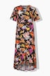 Maxi-Jerseykleid, Graffiti-Muster, Flügelärmel