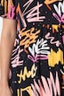 Maxi-Jerseykleid, Graffiti-Muster, Flügelärmel