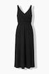Midi-Jerseykleid, ärmellos, Wickeloptik