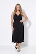 Midi-Jerseykleid, ärmellos, Wickeloptik