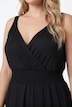 Midi-Jerseykleid, ärmellos, Wickeloptik