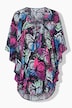 Blouse kaftan, loose fit, all-over print, short sleeve