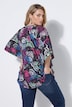 Blusenkaftan, Loose Fit, Allovermuster, Halbarm