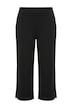 Culottes, straight leg, elastic waistband, side slits