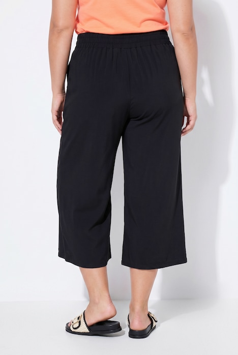 Culotte, gerades Bein, Elastikbund, Seitenschlitze
