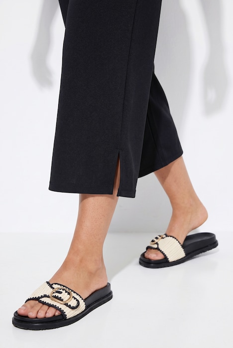 Culotte, gerades Bein, Elastikbund, Seitenschlitze