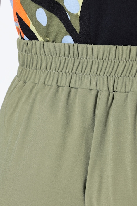 Culotte, gerades Bein, Elastikbund, Seitenschlitze