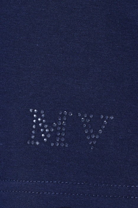 Shirt, Glitzermotiv, A-Linie, Keyhole, Rundhals, 3/4-Arm