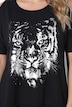 T-Shirt, A-Linie, Tiger-Motiv, Fledermausärmel mit Schlitz